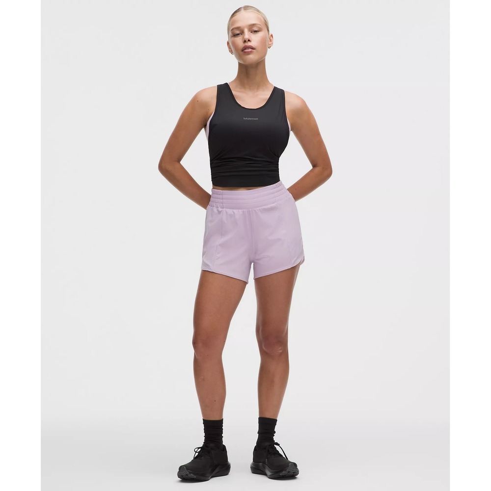 971-Lululemon-Hotty Hot High-Rise Lined Short 4"-Lilac Play-Sold Out